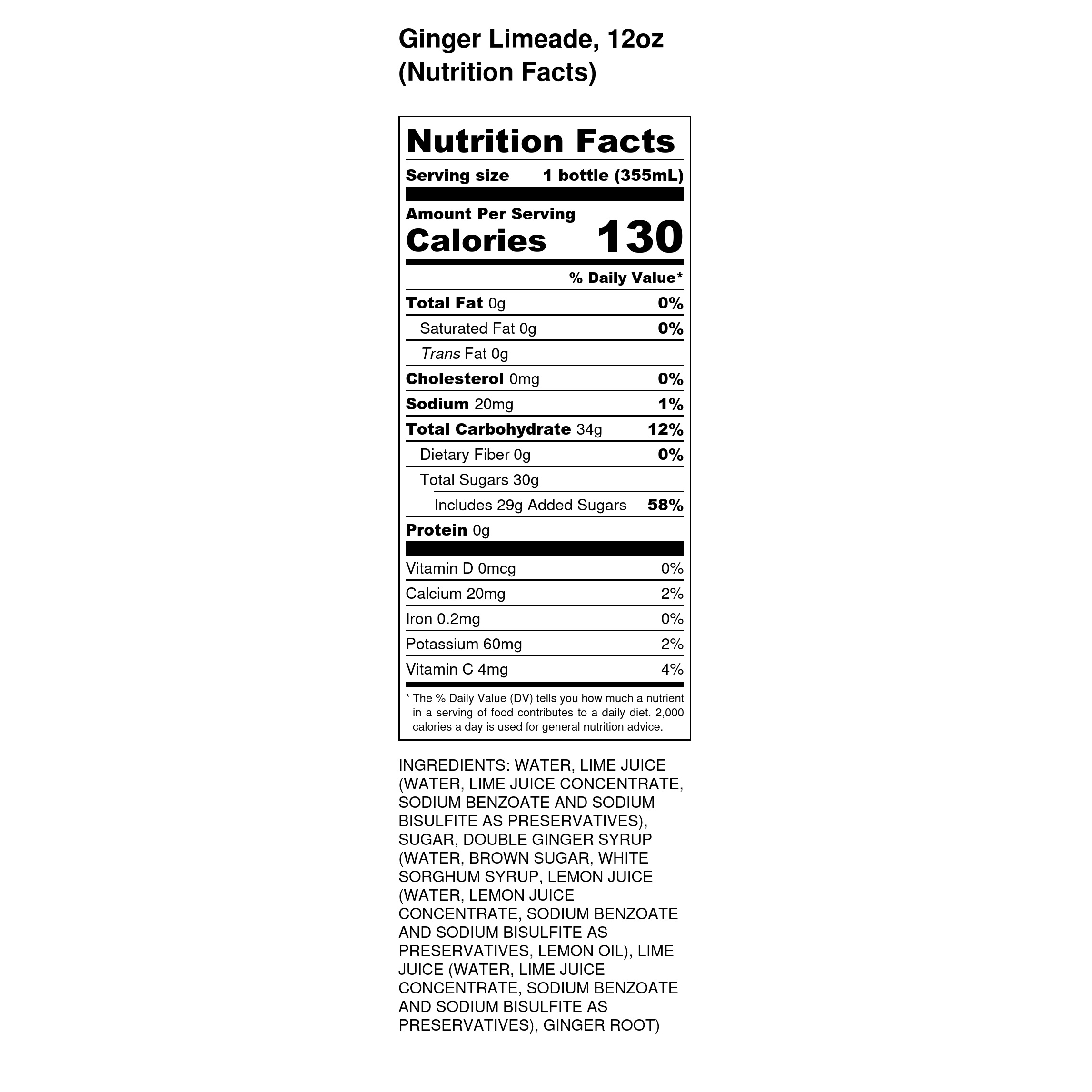 breaktime ginger cookies nutrition facts